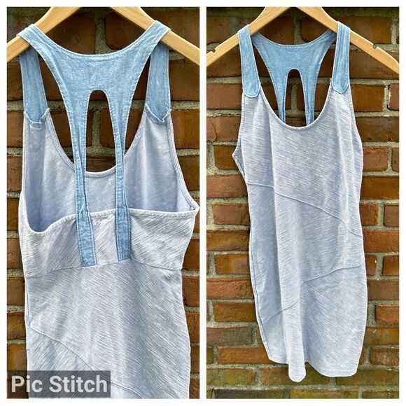 Free People Dresses & Skirts - Free People Light Blue Bodycon Tank Dress